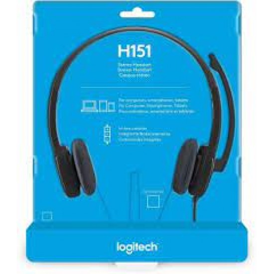 LOGITECH H151 WIRED HEADSETS LOGITECH H151 WIRED HEADSETS
